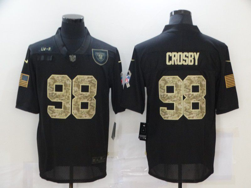 Men Okaland Raiders #98 Crosby Black camo Lettering 2020 Nike NFL Jersey->kansas city chiefs->NFL Jersey